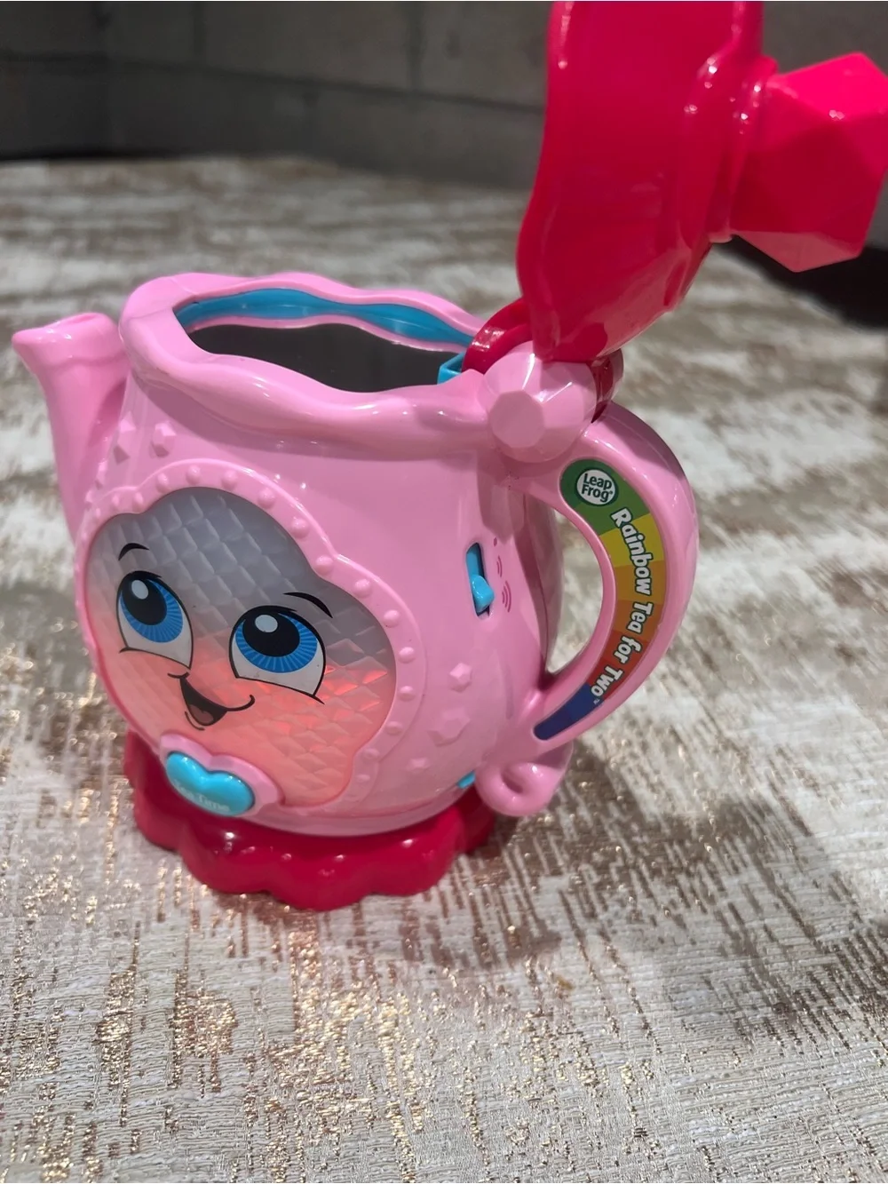 LeapFrog Rainbow Tea for Two Interactive Pink Electronic Teapot Toy